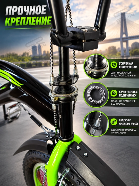 Велосипед BMX 20/24 дюйма, широкие колёса 3.00, для подростков и взрослых