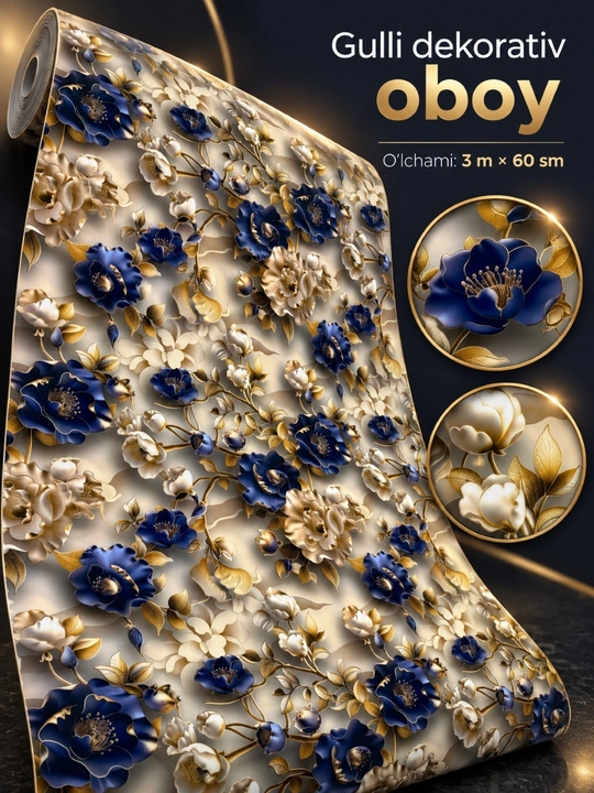 Devorlar uchun o'z-o'zidan yopishqoq devor qog'ozi, koridor va yotoqxona uchun oboy, aboy