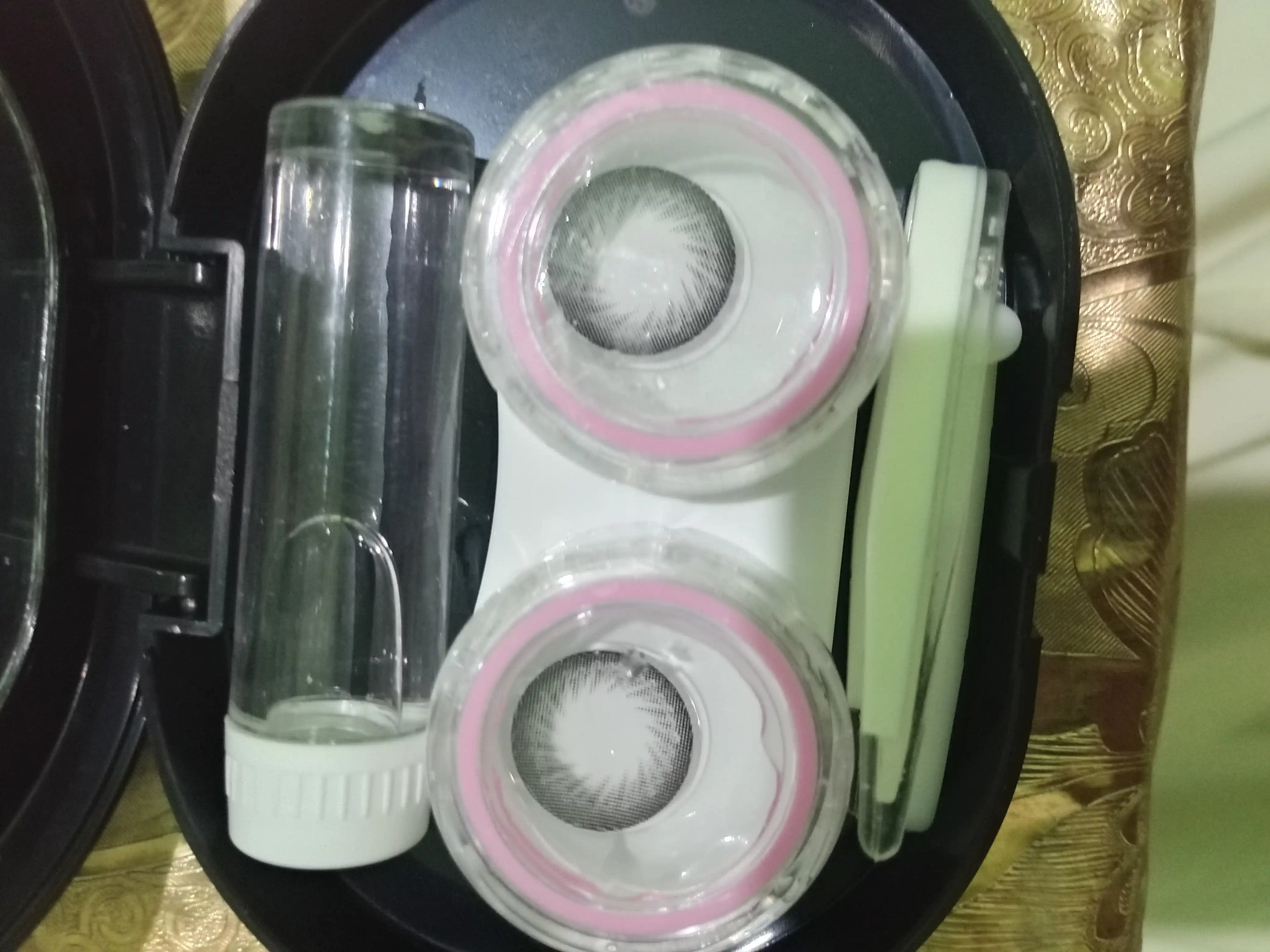 Rangli kontakt linzalar, qora, jigarrang, ko‘k, yashil, kulrang, dioptriyali, 1 va 2 dona