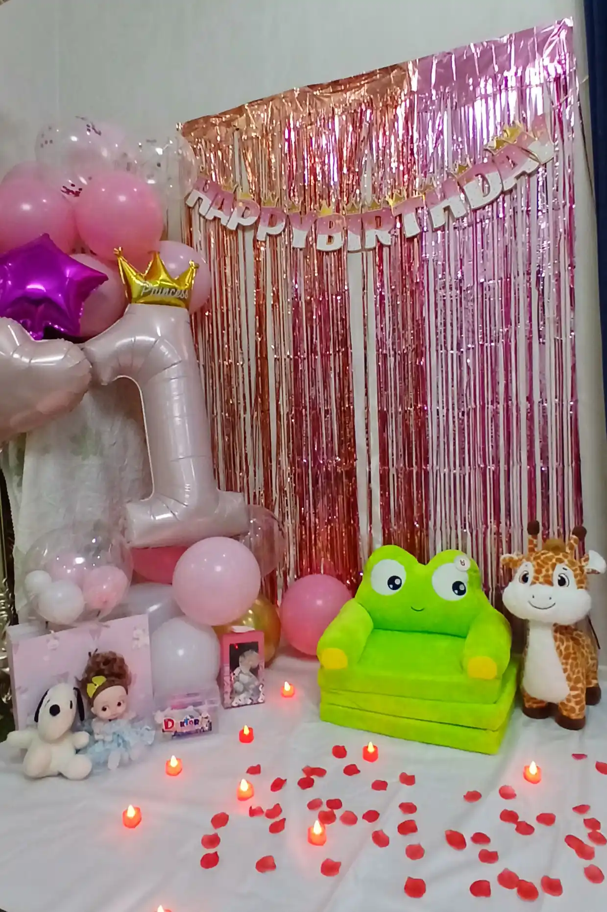 Набор для украшения дня рождения Happy Birthday с шарами и фотозоной