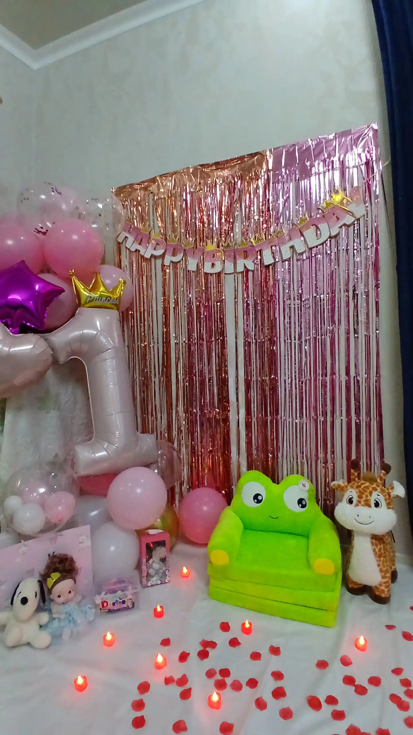 Гирлянда Happy Birthday с коронами, бумажное украшение на день рождения