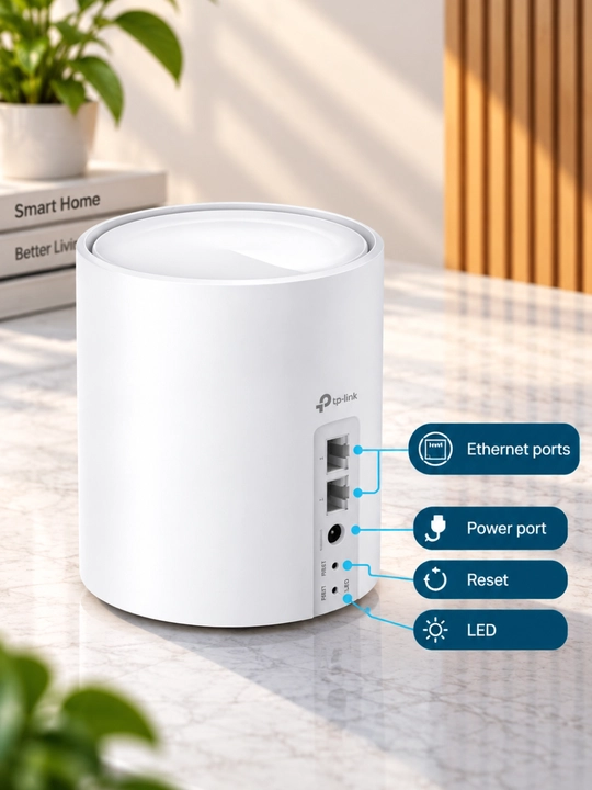 Wi-Fi Mesh система TP-Link Deco X60 AX5400, 3-pack, до 5400 Мбит/с,Wi-Fi 6,2 Gigabit порта