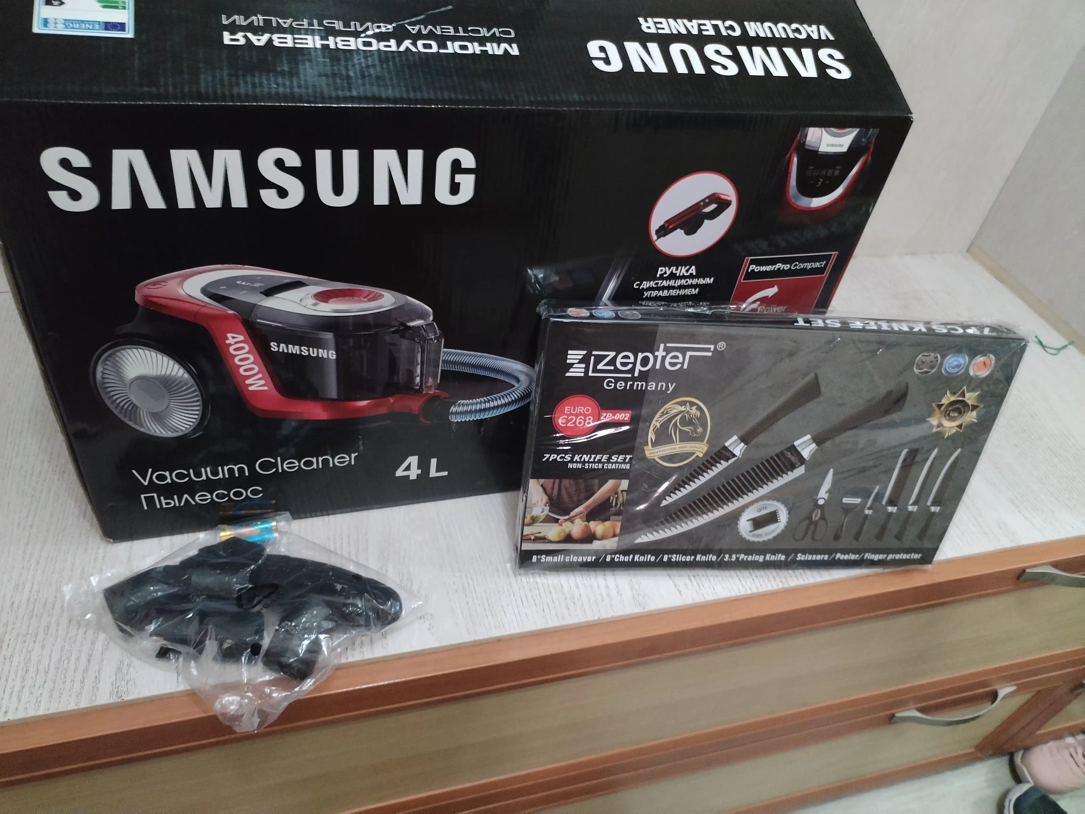 Пылесос Samsung PowerPro PSR-433, 4000w, 4 л, с телескопической трубкой, с HEPA фильтром