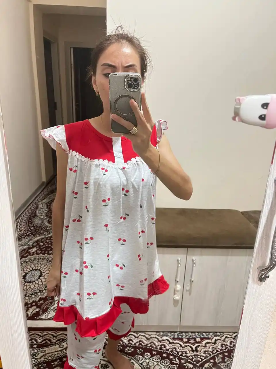 Женский дублет, одежда для беременных и сна, короткие рукава
