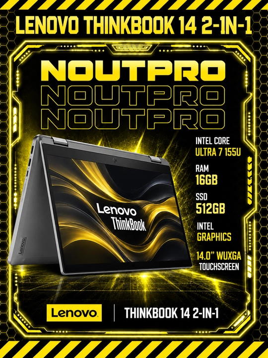 Noutbuk Lenovo ThinkBook 14 2-in-1 Ultra 7 155U RAM 16GB SSD 512GB 14.0" WUXGA Touchscreen - 