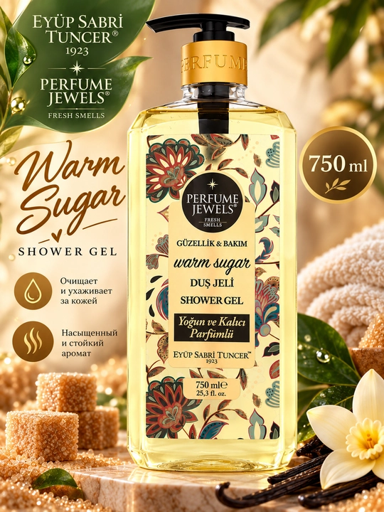 Гель для душа Eyüp Sabri Tuncer Perfume Jewels Sugar, 750 мл - 