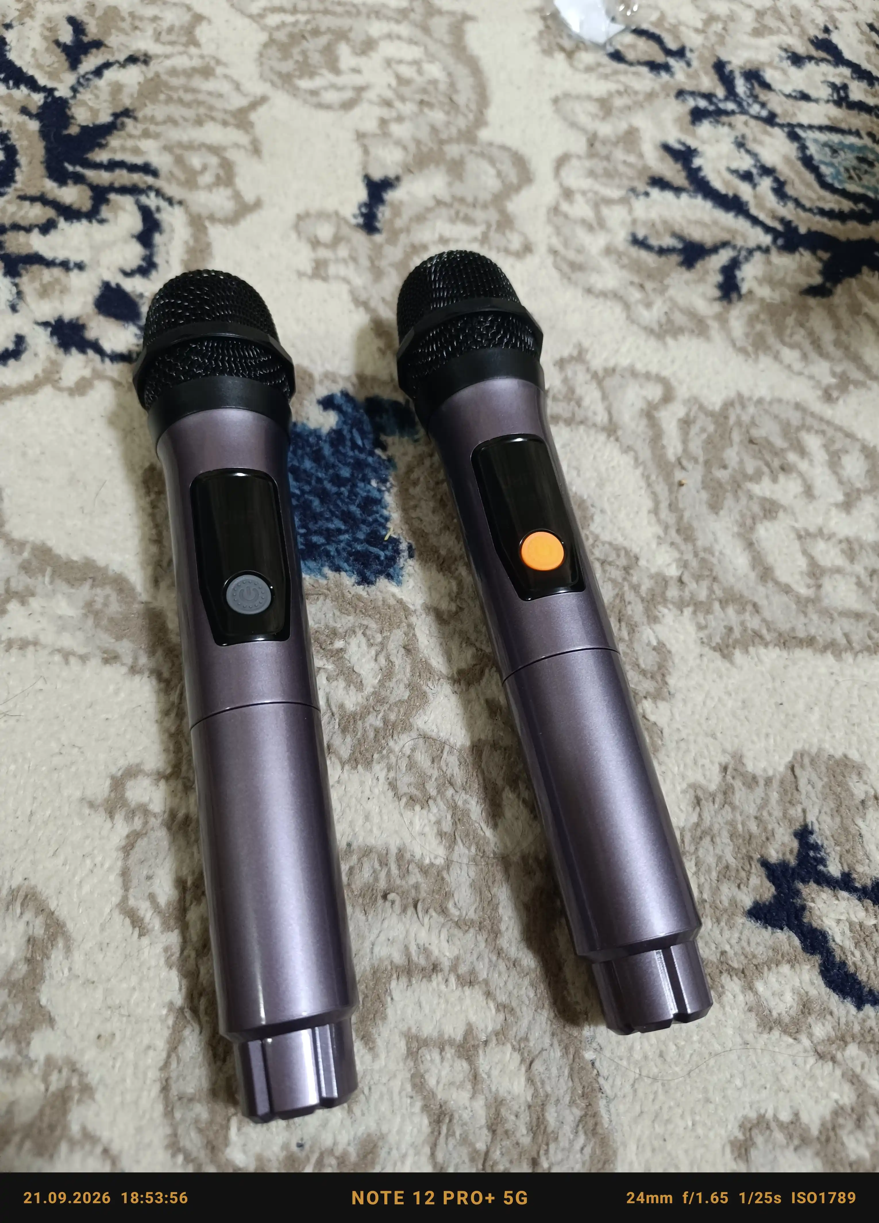 Колонка Bluetooth 50W/40W караоке с 2 беспроводными микрофонами, пультом и LED подсветкой