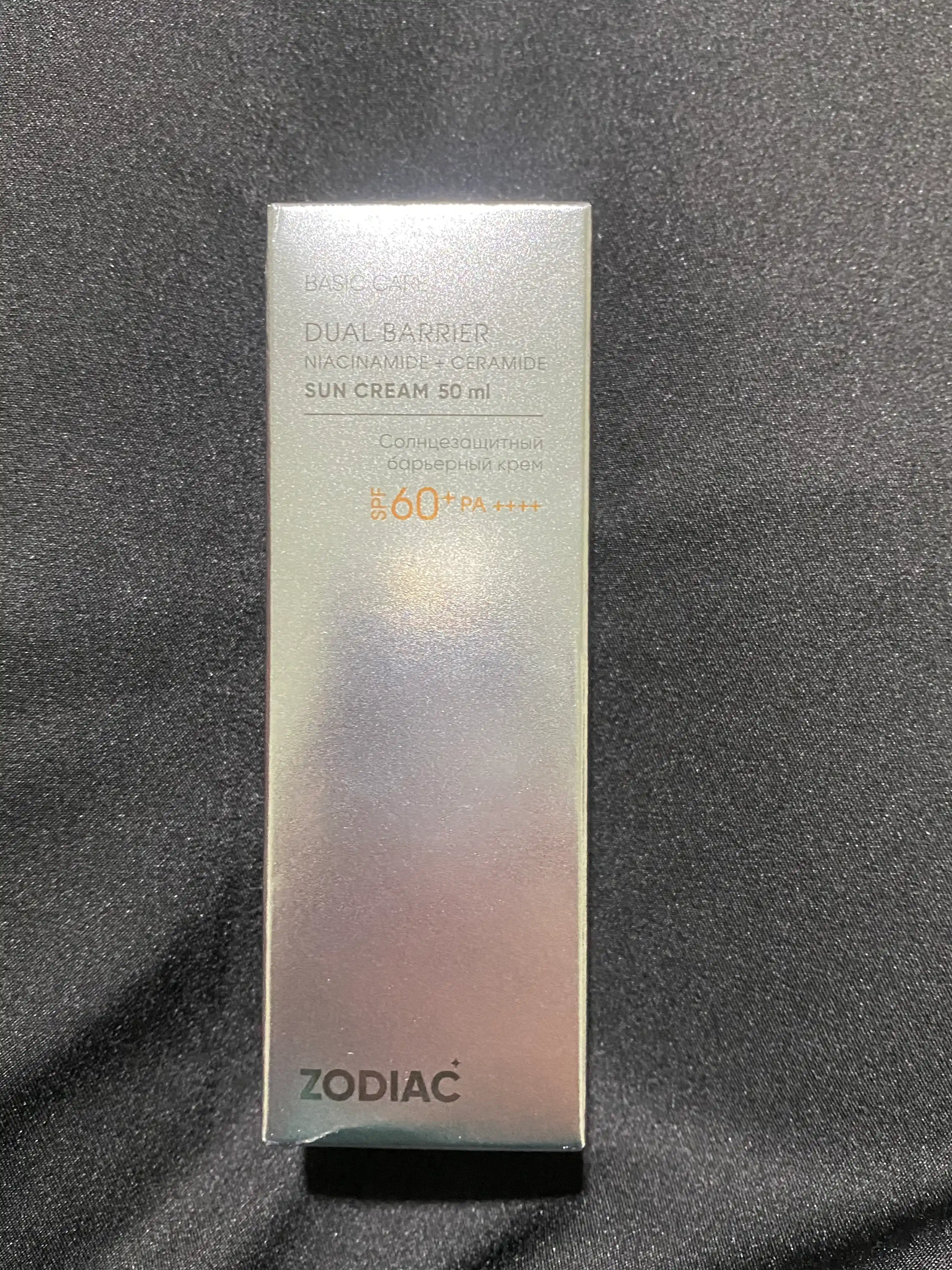 ZODIAC SPF 60+ quyoshdan himoyalovchi yuz va tana krem, seramidlar, niatsinamid, kollagen
