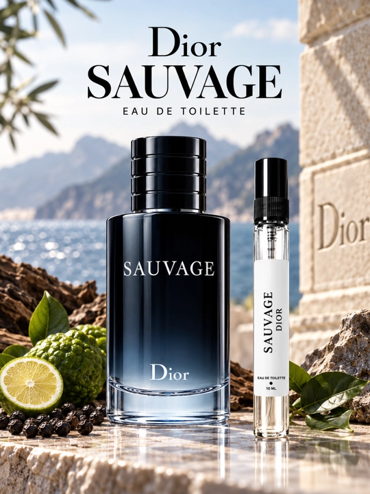 Мужской парфюм Sauvage dior, парфюмерная вода Sauvage, 10мл - 