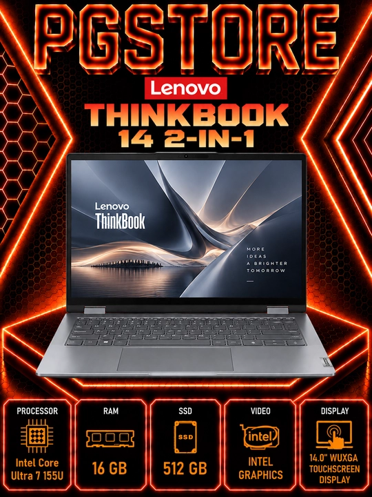 Ноутбук Lenovo ThinkBook 14 2-in-1 Ultra 7 155U RAM 16GB SSD 512GB 14.0" WUXGA Touchscreen - 