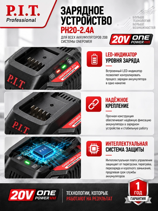 Зарядное устройство P.I.T. PH20-2.4A