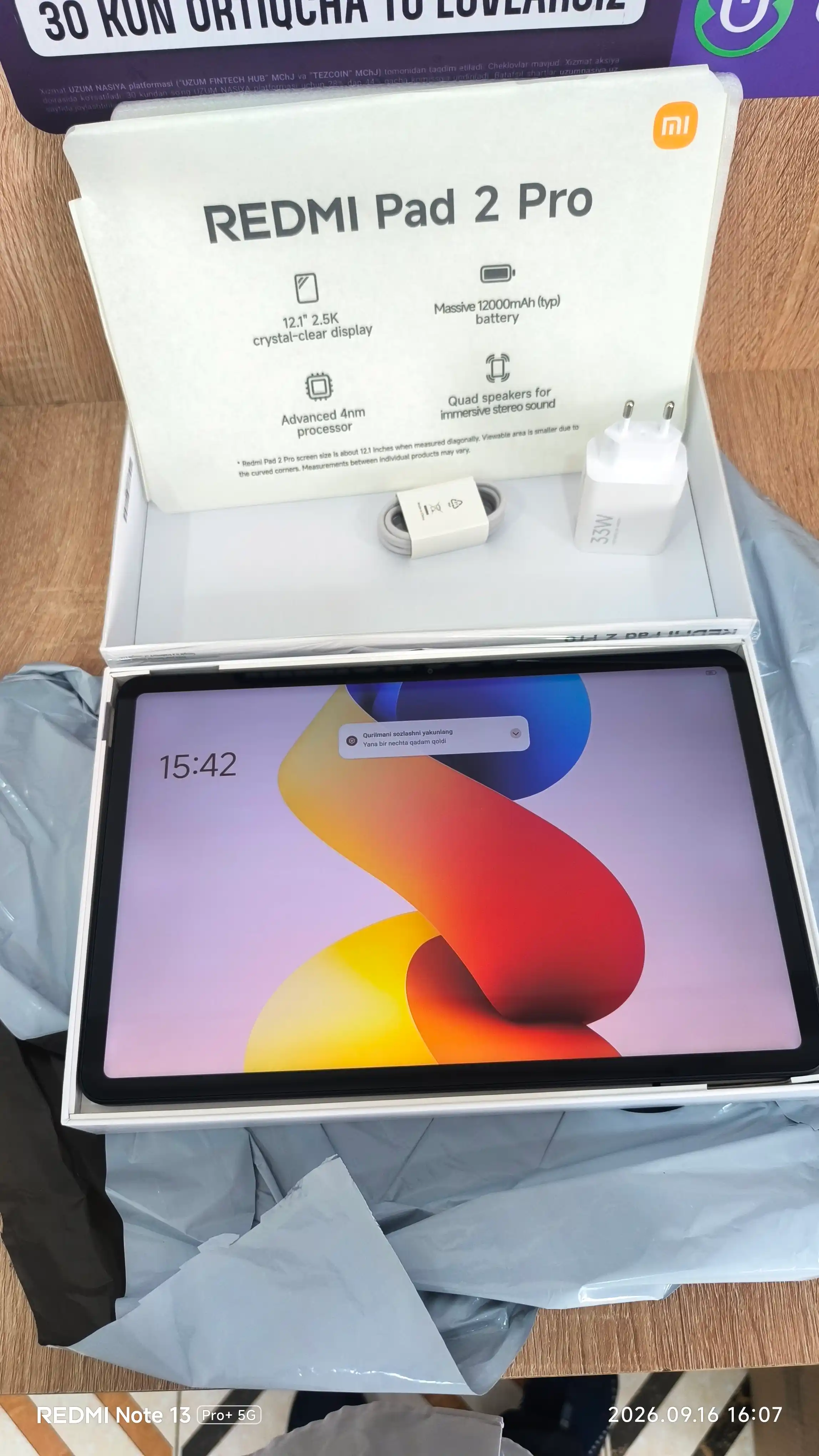 Planshet Xiaomi Redmi Pad 2 Pro  Wi-Fi