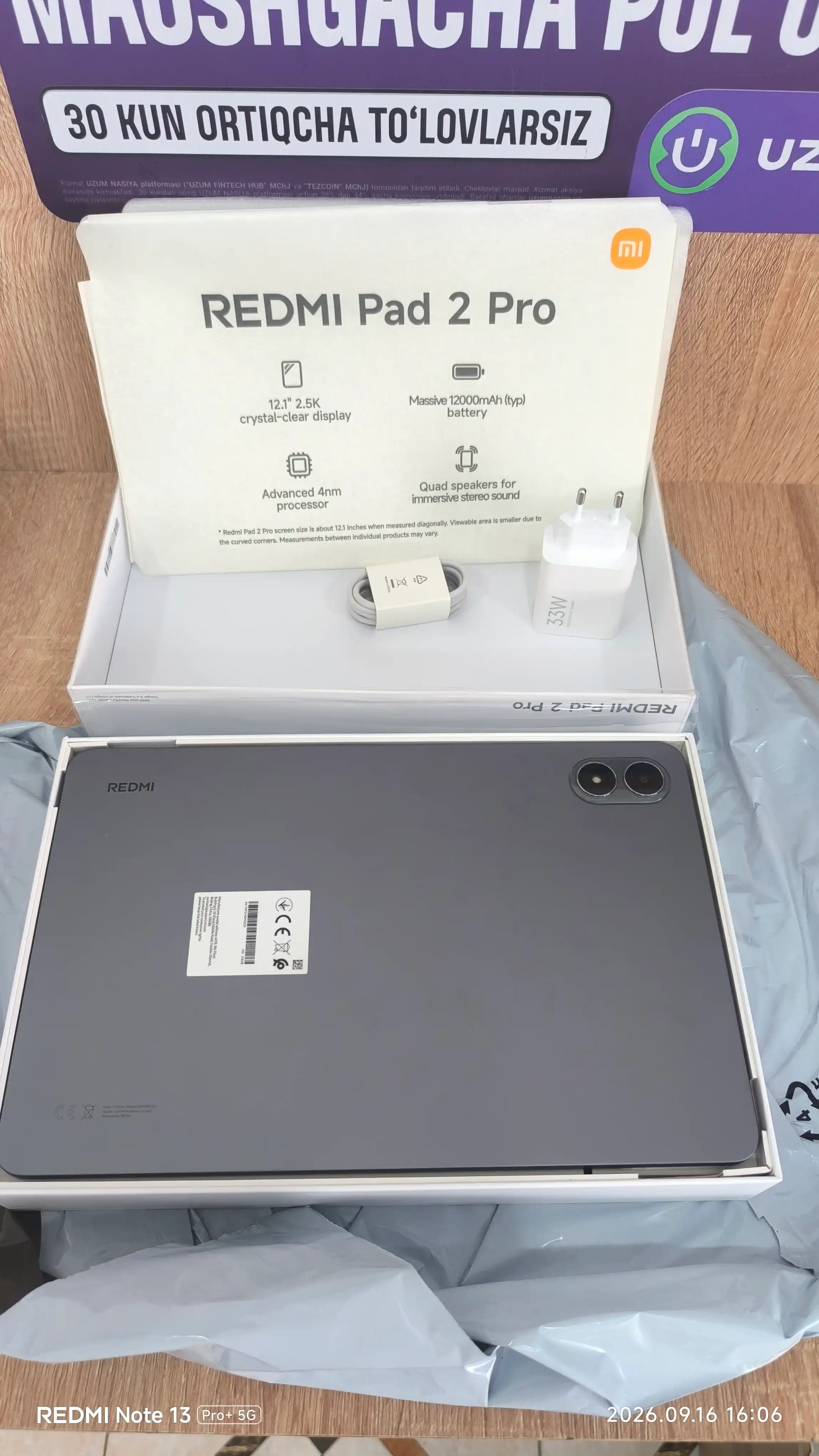 Planshet Xiaomi Redmi Pad 2 Pro  Wi-Fi