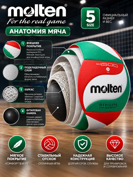 Voleybol to‘pi Molten V5M5000 / V5M4500