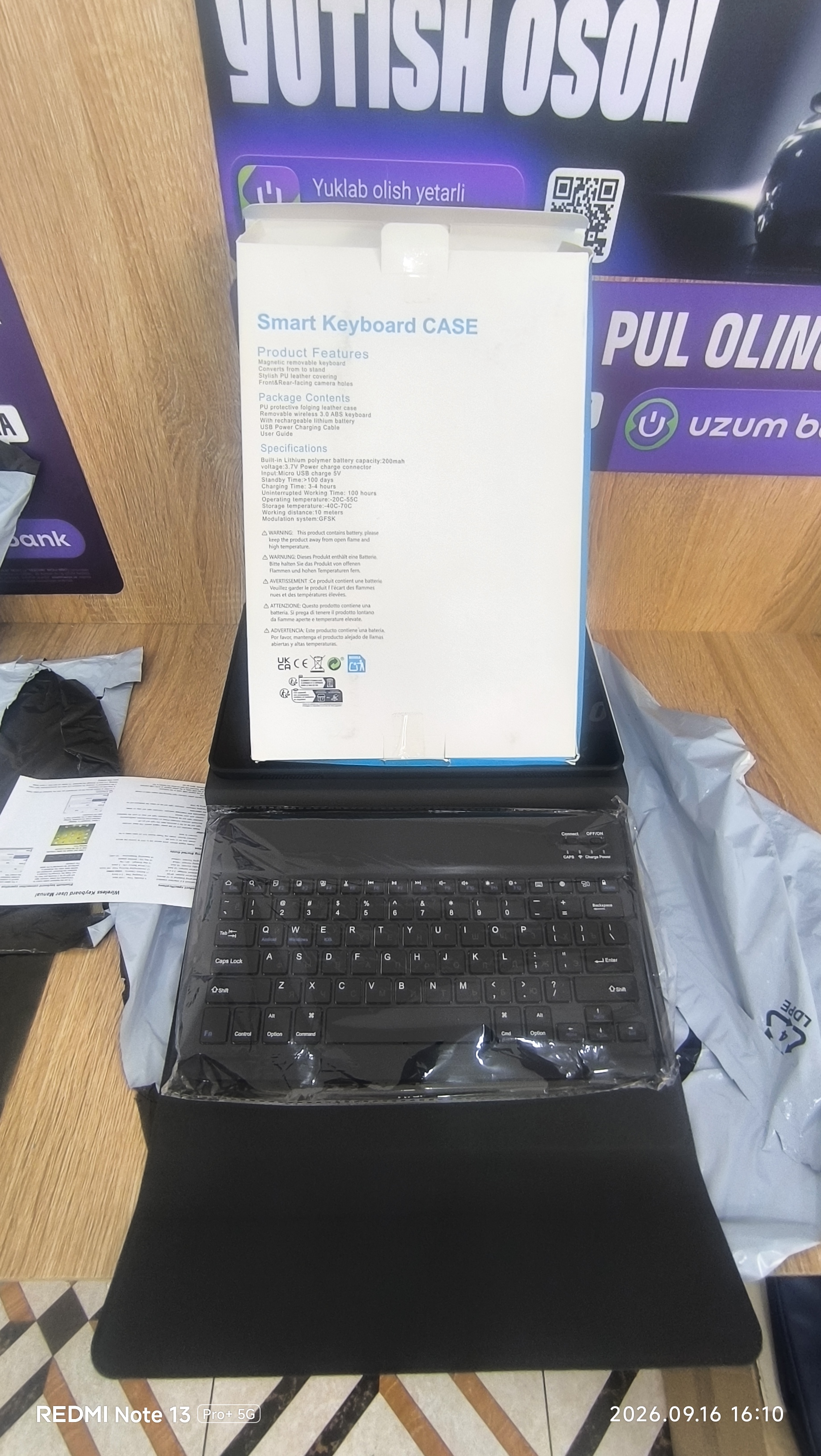 Xiaomi Pad 7/ 6/ 5 /Pro/ 2/ 6S/ SE 11, Redmi Pad, Mi, Smart Keyboard klaviatura g'ilof