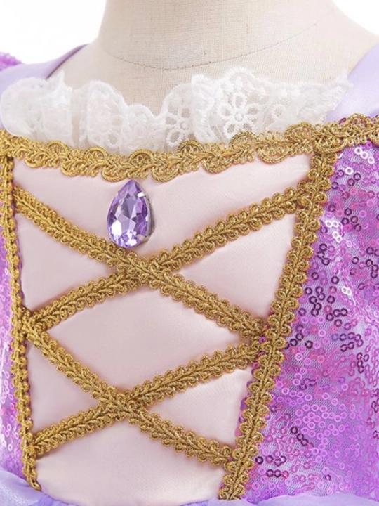Elza, Rapunzel, Rusalka Zolushka qizlari uchun bayram libosi