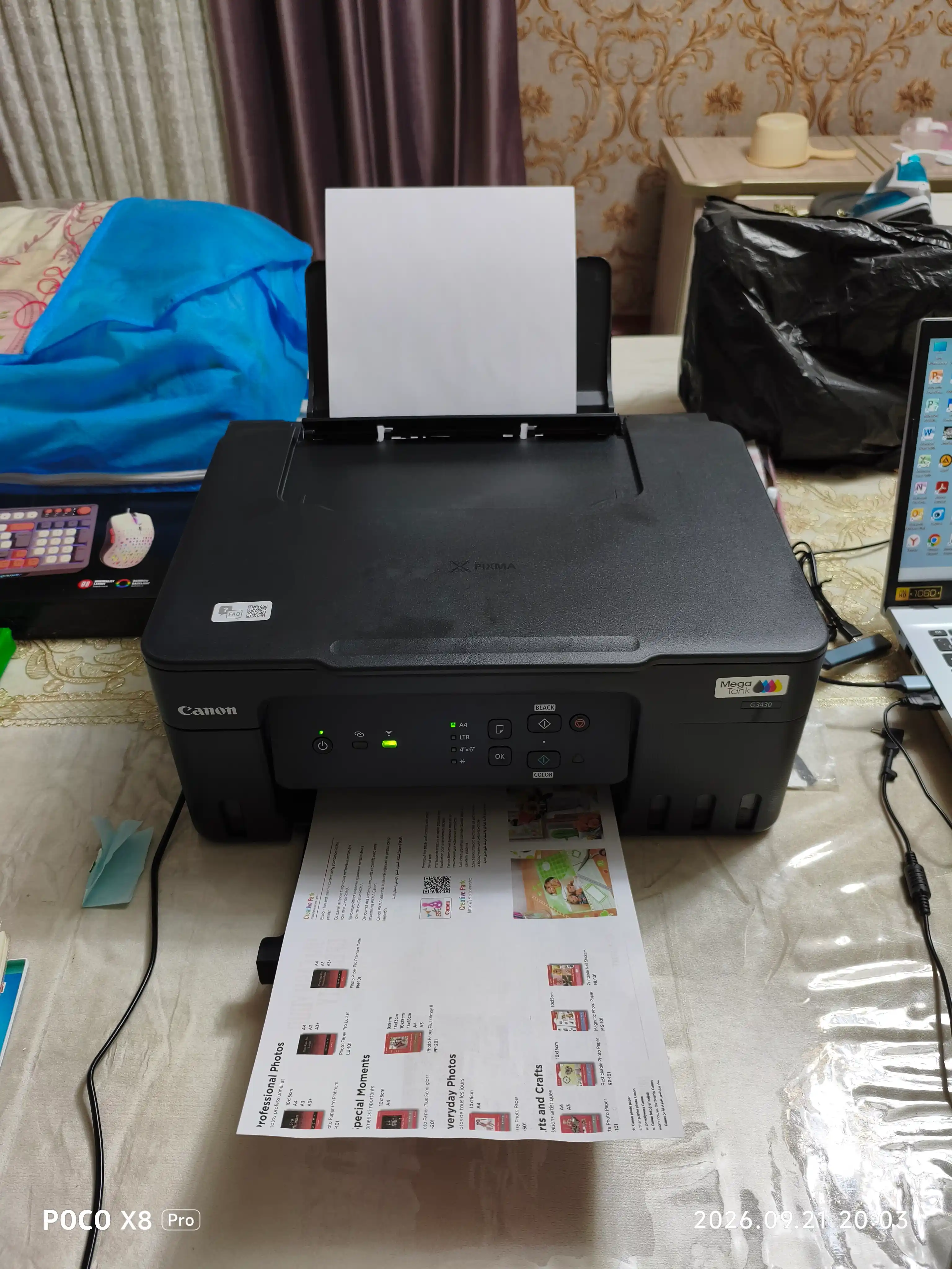 Canon Pixma G3430, G3410, Wi-Fi, цветной принтер-сканер, A4, МФУ, LCD, USB2.0, WiFi
