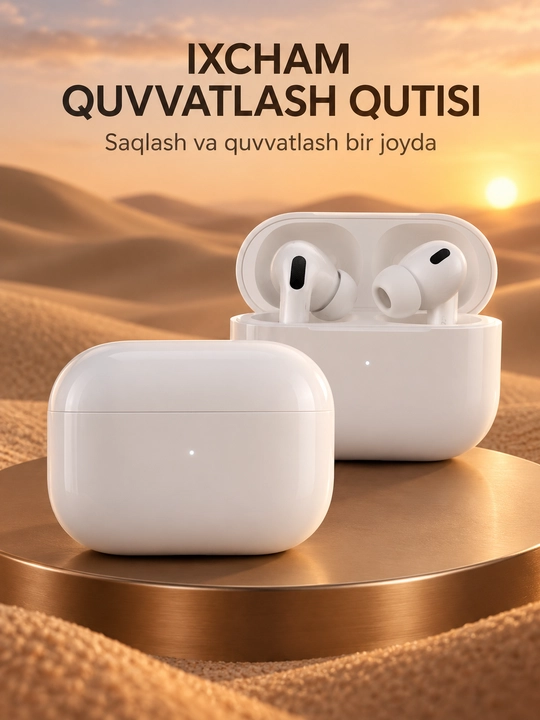 Simsiz Bluetooth quloqchinlar, vakuumli va vakuumsiz, quvvatlash qutisi bilan