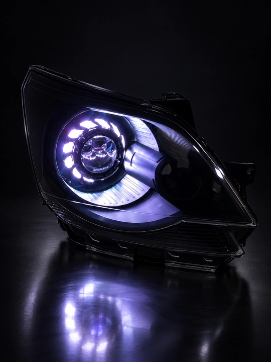 Тюнинг фара Chevrolet Cobalt, tuning фары с BiLED Zimmer R80 и RGB-подсветкой
