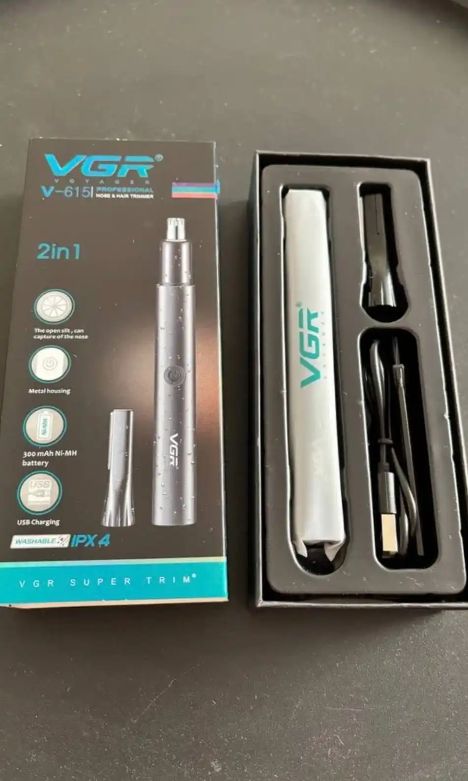 Burun va quloq trimmer VGR-613, 615 erkaklar uchun trimmer, soqol va qosh uchun, simsiz