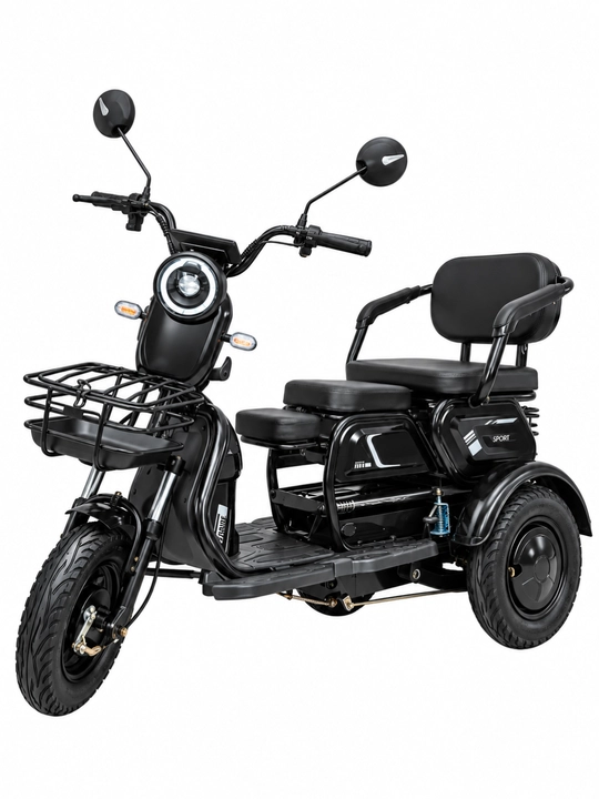 Elektr tritsikl 600W 60V 20Ah, 1+1 o‘rinli, 55 km gacha yurish