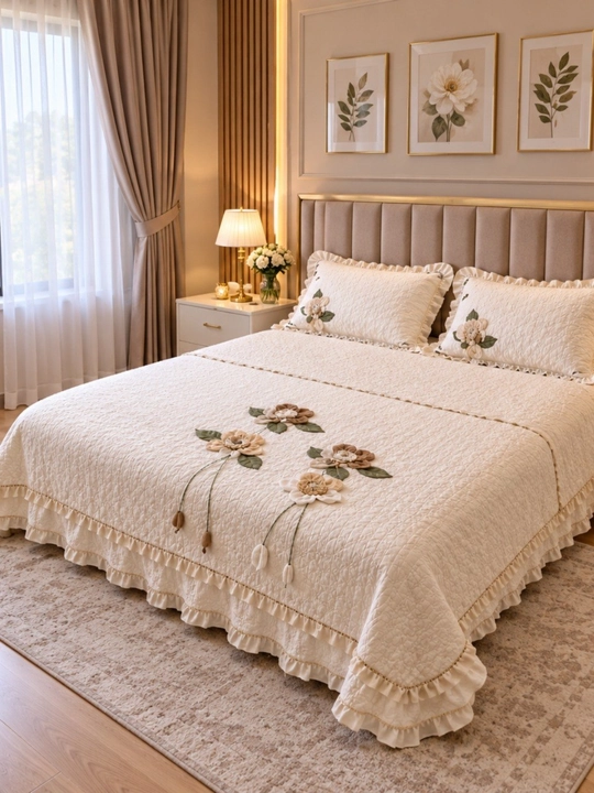 Ikki kishilik komplekt 2 kishilik adyol 1 choyshab 2 ta yostiq materiali xb satin - 