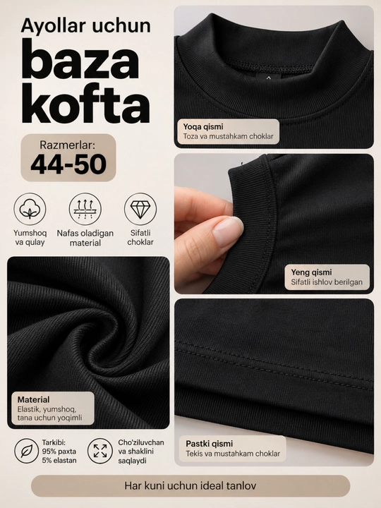 Кроп-топ со стойкой, женская базовая кофта без рукавов, 95% хлопок, размеры 44–50, Китай
