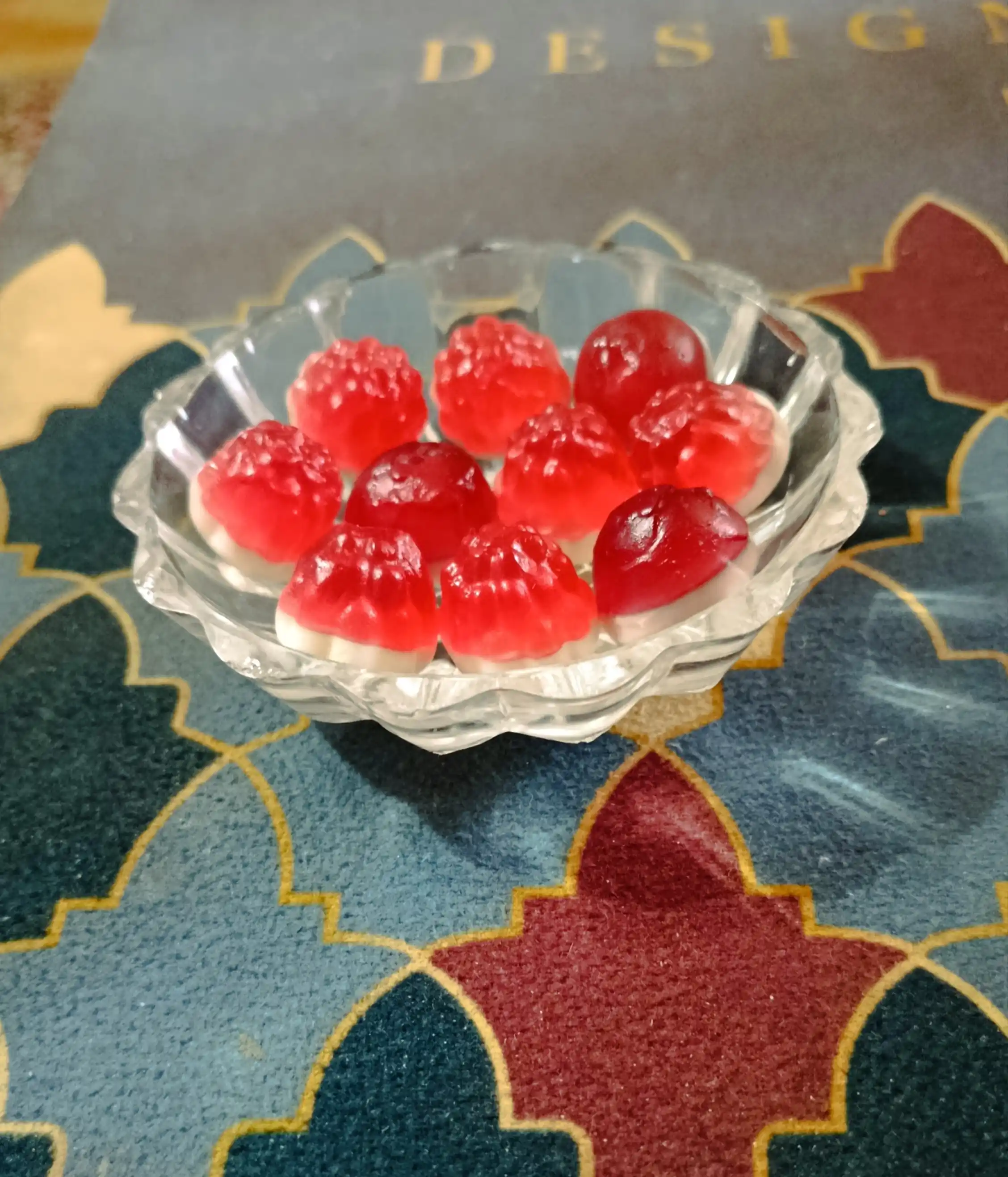 Chaynaladigan marmelad Mayama, qaymoqli malina va chernika ta'mi bilan, 500 g