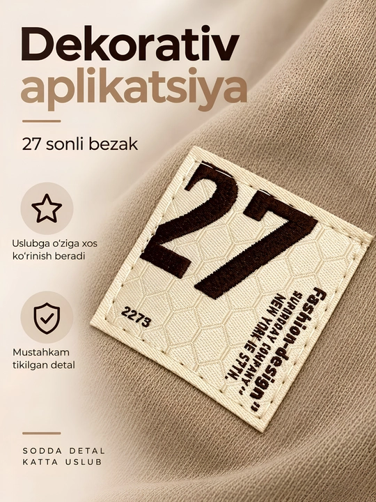 Bolalar uchun kapyushonli issiq sport kostyumi, 2 qismli, ayiqchali