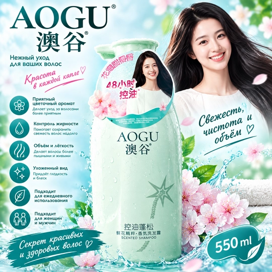 AOGU парфюмерный шампунь, для ухода за волосами, Scented Shampoо - 