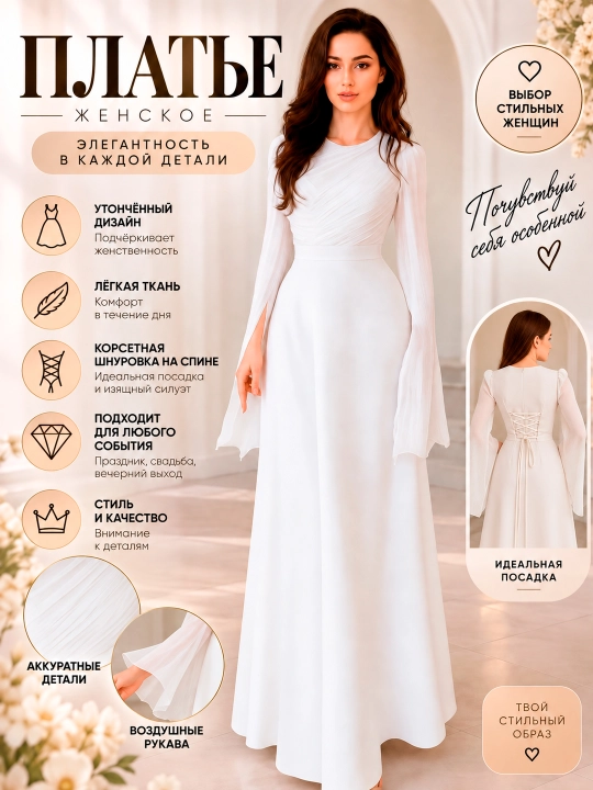Bayramona kechki libos, maksi, Shein - 