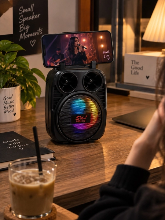 Беспроводная мини Bluetooth колонка с RGB подсветкой, прозрачный корпус, Bluetooth 5.1
