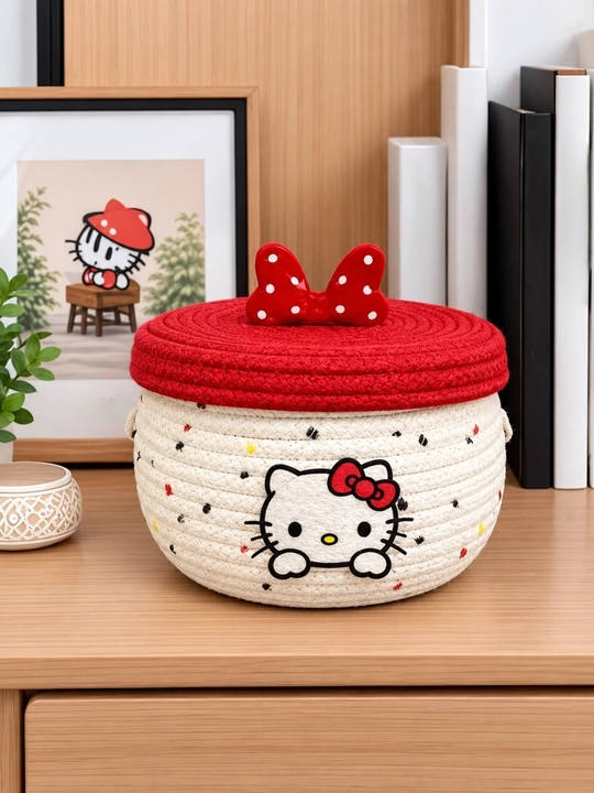 Плетёная корзина для детей с крышкой, короб для хранения