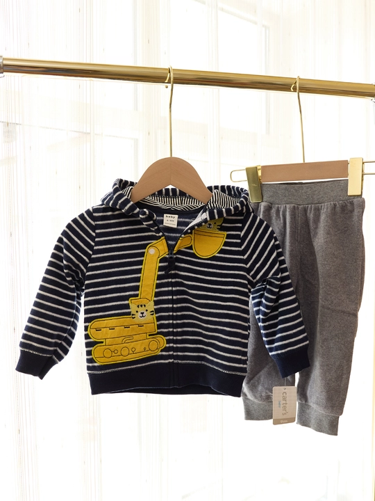 Комплект детской одежды Carter's для мальчиков: кофта с капюшоном и штанишки, 2-в-1 - 