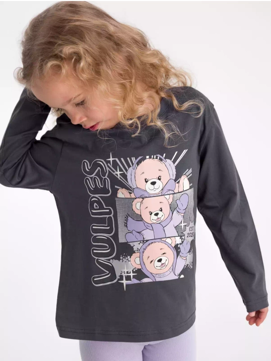 Лонгслив для девочки, Neo kids, 100% хлопок
