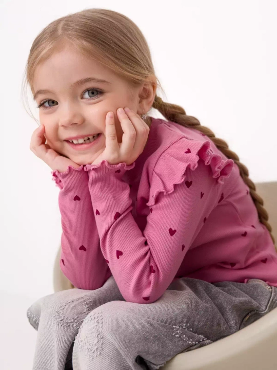 Лонгслив для девочки, Neo kids, 100% хлопок