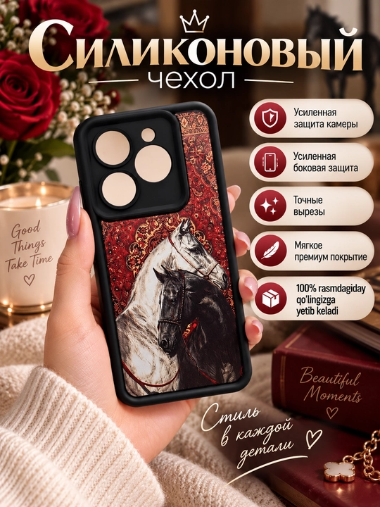 Tecno Spark Go 2024, Infinix Smart 8, Infinix Hot 40i, Spark 20C, Pop 8 uchun gʻilof - 