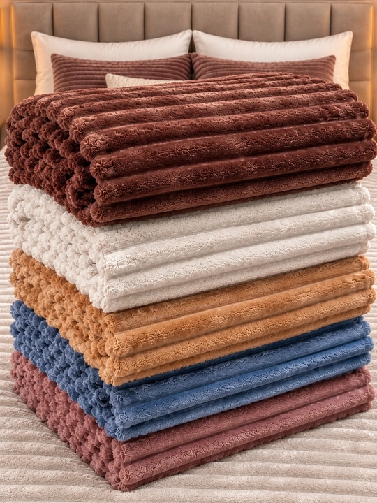 Adyol Velsoft 2 kishilik 200×230 sm pakrival, Pled Gofra, yumshoq va issiq