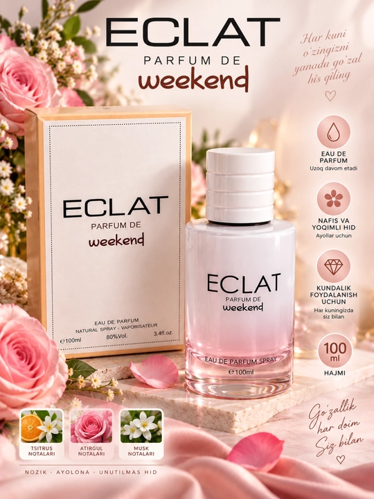 ECLAT Женские духи 100 мл — парфюмерная вода EDP, аромат для женщин - 