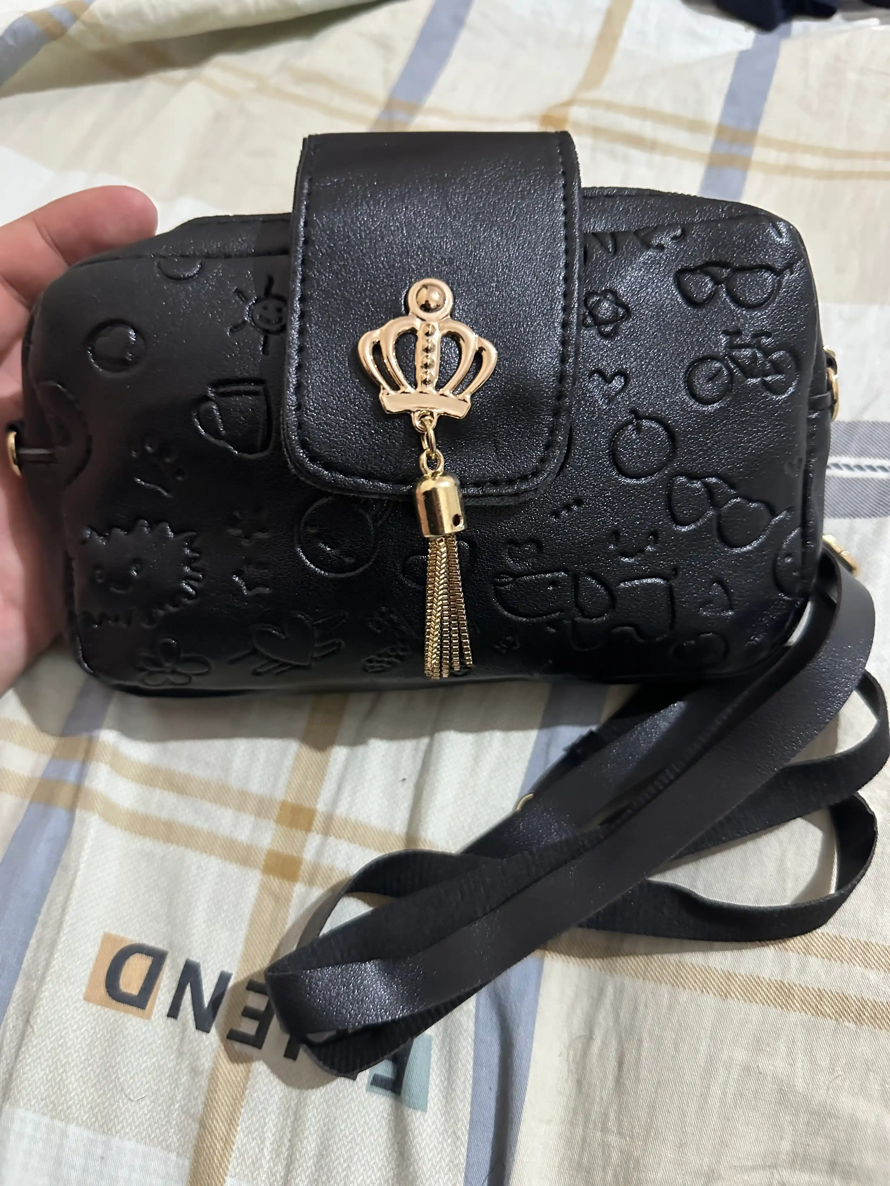 Женская мини-сумочка через плечо, материал PU, с широким ремешком