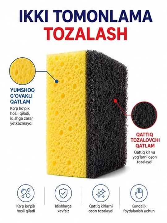 Idish yuvish gubkalari Verita, oshxona uchun, 7 dona
