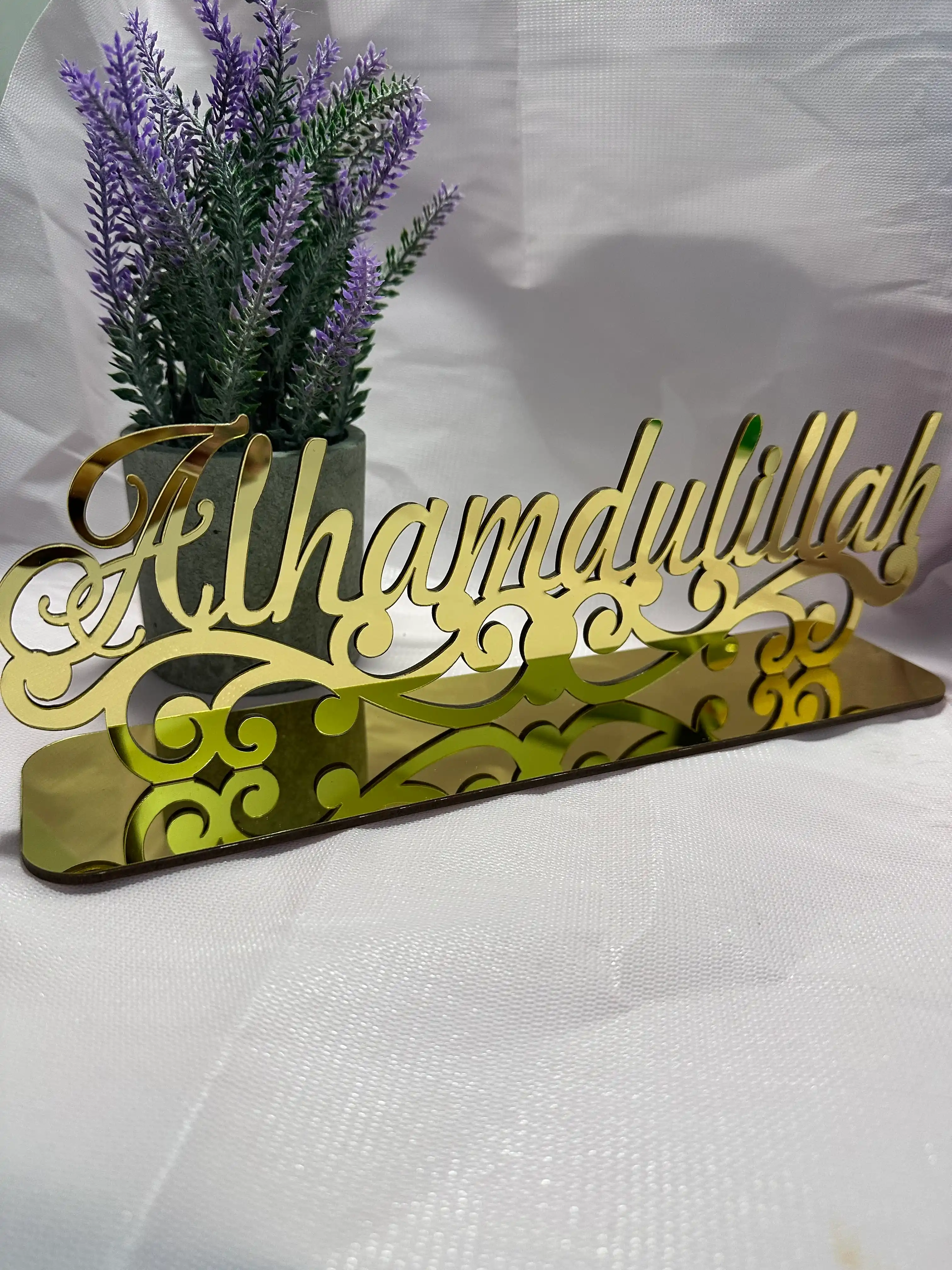 Dekor uy uchun stol usti Home Decor "Alhamdulillah" islomiy suvenir