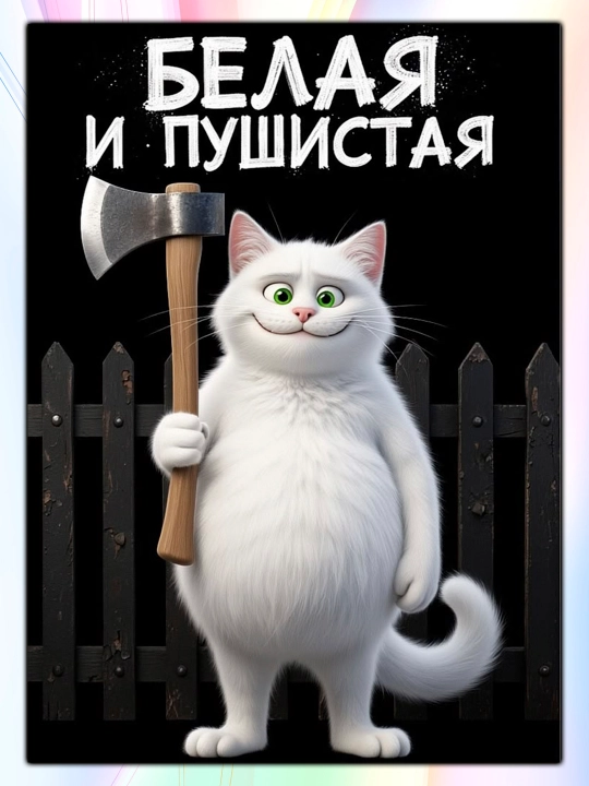Магнит на холодильник "Белая и пушистая"