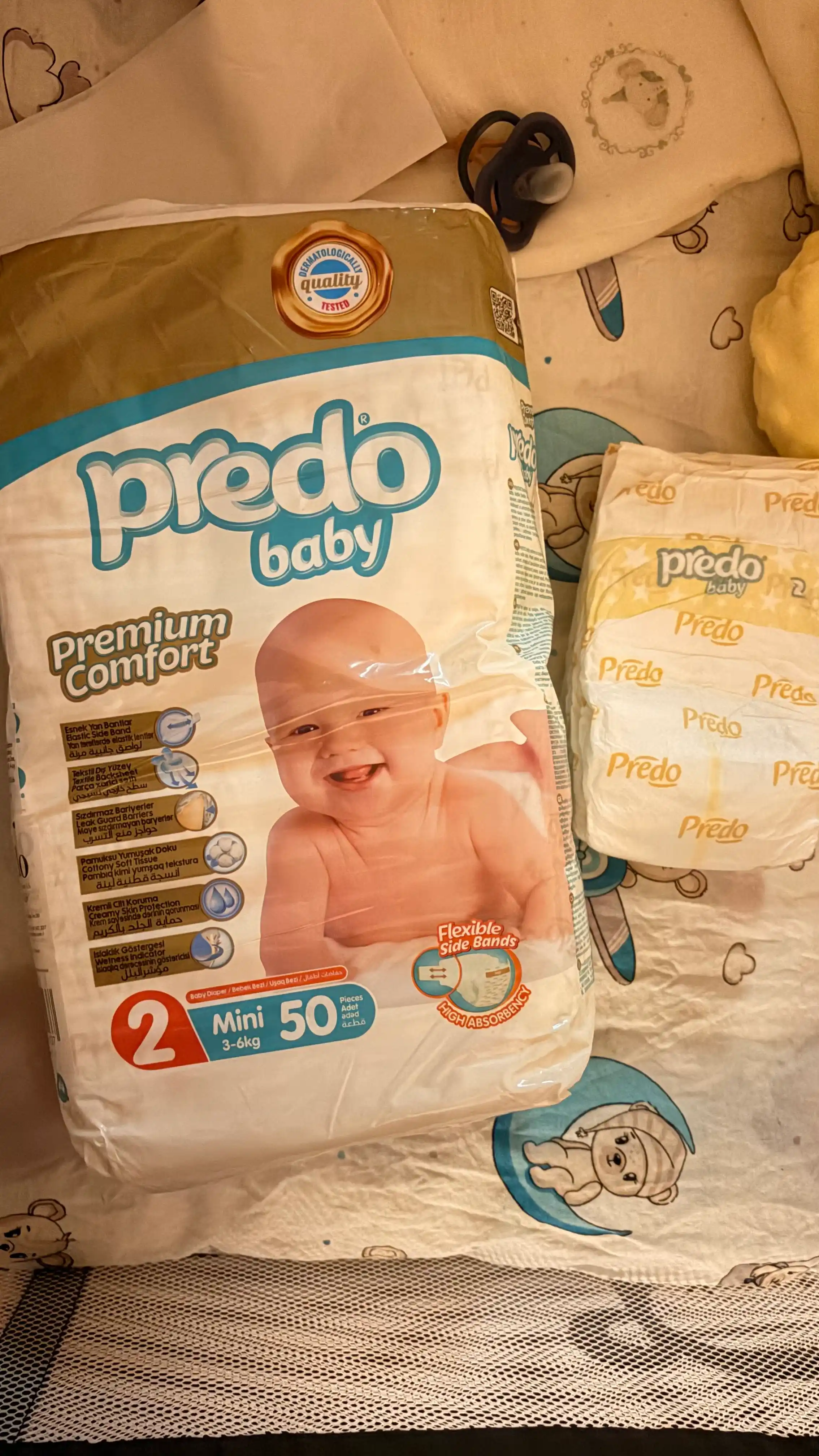 Predo Baby детские подгузники на липучках – мягкие, гипоаллергенные, размеры 1-6