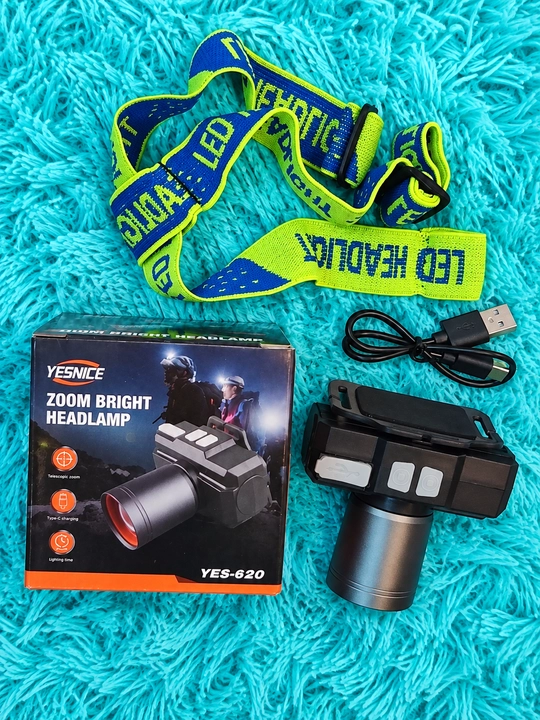 Boshga fonar YES-620, LED, zoomli fonar, 18650 akkumulyatorli, Type-C