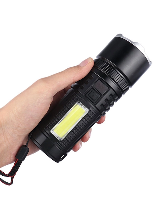 Kuchli LED fonar LF-S56, akkumulyatorli zoom fanar, COB chiroq, Type-C, Power Bank