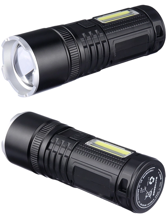 Kuchli LED fonar LF-S56, akkumulyatorli zoom fanar, COB chiroq, Type-C, Power Bank