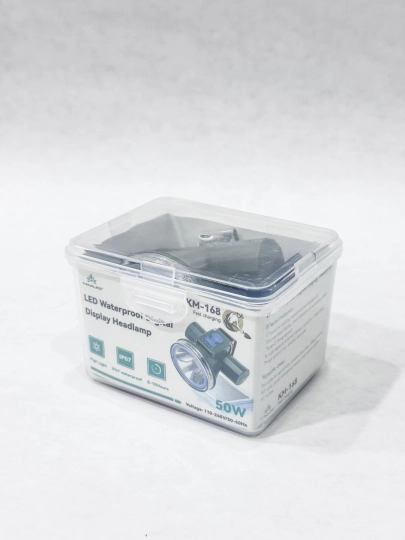 Boshga LED fanar FANALIKE KM-168, 2500 mAh, Type-C, IP67, sayohat uchun