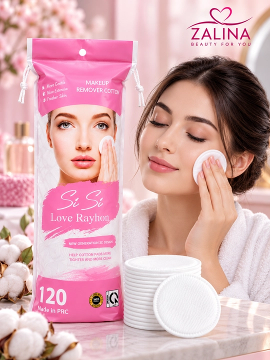 Si Si Love Rayhon paxtali disklari — makiyajni tozalash va yuz parvarishi uchun