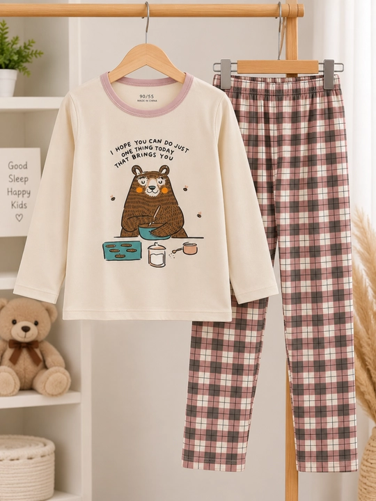 Детская пижама 7–9 лет, бамбук XB, мягкая пижама с длинным рукавом